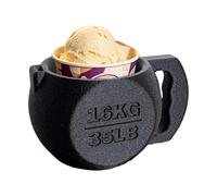 Genérico Pint Ice Cream Holder - Kettlebell Leakproof Reusable Dessert Carrier for Gym Office Travel | Food Grade Resin with Spoon Slot, Handle Freezer Portable for Yogurt Soda Beer Container
