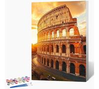 Genérico Pintar por Numeros Coliseo Pintar por Numeros Roma Painting by Numbers DIY Kit Pintura Entretenimiento Adultos Principiante Paintings Kits, Decoracion Hogar Regalo Sin Marco 50x80cm 8-3622