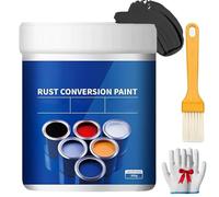 Genérico Pintura convertidora de óxido resistente a la intemperie para metal, pintura de conversión de óxido 4 en 1 para metal,pintura industrial antioxidante a base de agua (Negro)