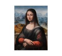 Genérico Pintura De Mona Lisa - Póster Artístico De Baño Con Marco De Madera De 11,8x15,7 Pulgadas, Imagen Humorística De Baño 251g | Decoración Caprichosa Para Pellizcar La Nariz, Arte De La Pared D