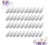Genérico Pinzas para Cortinas Metálicas de Hierro Plateado 9X18 MM 100 Unidades Anillos y Broches Resistentes para Colgar Cortinas Baño Dormitorio y Sala de Estar