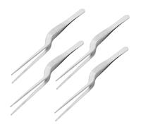 Genérico Pinzas para Oídos de Acero Inoxidable 4 Piezas con Punta Curva para Eliminación de Cerumen Reutilizable, Herramienta de Limpieza de Oídos para Uso Doméstico