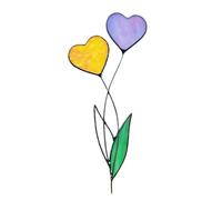 Genérico Piquete De Corazón - Hierro Forjado,? De Corazón | Lápida, Decoración Conmemorativa Al Aire Libre Sostenible para Recuerdo Del Césped del Jardín del Cementerio Y El Uso De Un Diario,