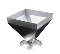 Genérico piramidal para alimentos - acero inoxidable 11x11x10cm, para carne con prisma triangular | para servir, de cocina para hornear, de metal para ensaladas, arroz, postre, re