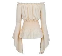 Genérico Pirata Mujer Disfraz Hombre Blusa Blanca Estilo Renacentista De Pirate Costume Falda Ropa Medieval Vestidos Medievales Volantes Abullonados Carnaval Vestido Playa Victoriano