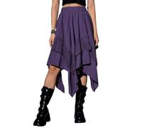 Genérico Pirate Costume Women Tallas Grandes Vestidos de Fiesta de Fiesta Vestido Vampiresa Mujer Adulto Disfraz Fantasma Vestido Halloween Disfraz Halloween Mujer Adulta Morado oscuro M