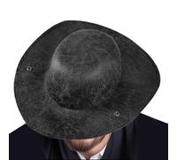 Genérico Pirate Hat - Classic Leather Colonial Costume Hat, Vintage Tricorn Dress Up Prop For Adults Kids | Retro Cosplay Accessory For Stage Show Theater Performance Party Festival Masquerade Event