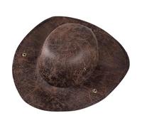 Genérico Pirate Hat - Leather Colonial Hat | Dress Up Prop For Stage Show Masquerade School Plays Family Gathering Party Birthday Festival Cosplay Theater Performance