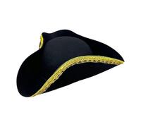 Genérico Pirate Hat Men - Pirates Party Hat with Gold Decoration | Accesorios de vestuario Tocado de revestimiento para adultos Recreactos históricos Partidos de la fiesta de Halloween