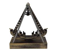 Genérico Pirate Ship Model, Perpetual Motion Desk Toy, Electronic Swinging Boat Figure, Small Decorative Ornament, Ideal for Workstation, Livingroom, Bedroom, Shelf and Kids Gift