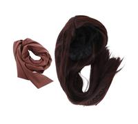 Genérico Pirate Wig Hairpiece with Breathable Headband For Captain Cosplay Halloween Costume Party Accessory Realistic Texture