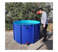Genérico Piscina Infantil Grande y Resistente, Redonda, Desmontable, Plegable, de Lona, con Estructura de Acero y válvula de Drenaje para Carpas koi y Peces Dorados - Azul, 1 x 0,6 m (470 l)
