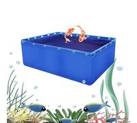 Genérico Piscina portátil de Lona de PVC con válvula de Drenaje - Tanque de Almacenamiento Temporal Duradero de 0,5 mm para Peces koi, Tortugas y Peces de Agua Salada - Piscina de Almacenamiento de a