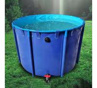 Genérico Piscina Redonda de PVC Duradera de 1,5 x 0,8 m, Ideal para Piscinas y estanques de Peces. Tanque de retención Temporal con válvula de Drenaje, observar Peces de Agua Salada y v