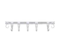 Genérico Pisos de cacerola - Rack de pared de cocina con ganchos | Carril de almacenamiento adhesivo para utensilios, ollas, macetas, instalación sin red, organizador de ahorro de espacio,