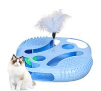 Genérico Pista de Bola para Gatos | Pista de Bola con Plumas para Gato | Juego de del Estrés Felino | el Aburrimiento Ejercita y Enriquece el Entretenimiento y Entrenamiento Diario en Interiores
