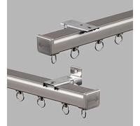 Genérico Pista De Cortina Resistentes, Juego De Rieles para Cortinas De Aluminio Set, Riel De Cortina para Techo O Pared Fáciles De Instalar para Sala De Estar Y Dormitorio(Gray Wall,90cm/2.9ft)