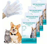 Genérico PIWOSGOL 24 Pieces Dog Washing Gloves Hypo-allergenic Dog Cleaning Gloves Wipes Gloves Pet Care Gloves for Cleaning and Daily Care of Dogs and Cats