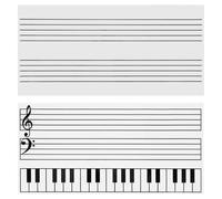 Genérico Pizarra Magnética para Pentagrama Musical 2 Unidades, Pizarra Flexible de Borrado en Seco para Escritorio, Práctica Educativa en Casa y Aula, Tamaño Portátil, Material