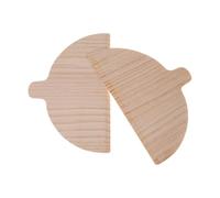 Genérico Pizza-Holzpaddel Set - 2 Stück, 28x17cm, 65g, Halbrunder Holz-Pizzaschieber aus Kiefernholz mit Griff, Rustikales Pizzabrett für Pizzaofen, Brotbacken, Küche, Restaurant, Familienfeier