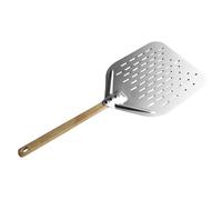 Genérico Pizza Oven Peel - 12in Aluminum Alloy Pizza Spatula, 39.5x30cm Pizzza Paddle With Wooden Handle, Non-stick Perforated Slider Paddle, Hollow Shovel For Home Restaurants, Bread, Cakes