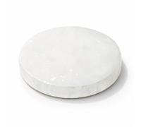 Genérico Placa de carga de selenita blanca natural: disco de cristal redondo hecho a mano para limpieza energética, carga de reiki, meditación y decoración espiritual (7 cm)