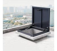 Genérico Placa de Cubierta de escotilla de Acceso al Techo de Aluminio - Chapa galvanizada de 68,5 x 76,2 cm con Varilla de Soporte hidráulica - Solución de Acceso Duradera para Uso doméstico e indus