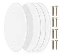 Genérico Placa de cubierta de salida redonda, cubierta de techo redonda, tapa de enchufe, PP, white, 4 piezas, para cajas eléctricas y agujeros de techo, interior y hogares