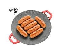 Generico Placa eléctrica | Sartén eléctrica y placa para - Placa para parrilla durante los picnics | Para uso en cocina doméstica, interior y exterior, pícnic, restaurante, barbacoa y