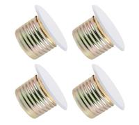 Genérico Placa Protectora Oculta para Cabezal de Rociador contra Incendios de 8,5 Cm, Cubierta Metálica de Color Claro para Techo, 4 Unidades, Compatible Sistemas Residenciales