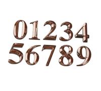 Genérico Placas de Números para Puerta de 5 CM 10 Unidades de Letreros Numéricos de Cobre Números del 0 al 9 para Casa y Habitación Señalización Interior para Identificación de Puertas
