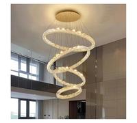 Genérico Plafon techo, Decoración nórdica for el hogar, lámpara de araña for escaleras, luces colgantes for sala estar y comedor, luz techo, iluminación interior(RC remote dimming,4 ring)