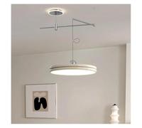 Genérico Plafon techo, Lámpara de mesa comedor for el cuidado los ojos Lámparas araña modernas for escritorio lectura redonda cocina giratorias(Blanc,Dia50cm)