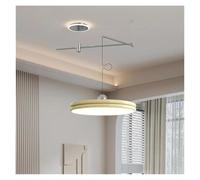 Genérico Plafon techo, Lámpara de mesa comedor for el cuidado los ojos Lámparas araña modernas for escritorio lectura redonda cocina giratorias(Yellow,Dia40cm)