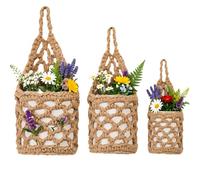 Genérico Plan1t Hangers 3-Piece Handwoven Macrame Boho Decorative Rack1