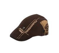Genérico Plana Hombre Ajustable Gorro Gavroche Clásico Newsboy Talla Única (Coffee, One Size)