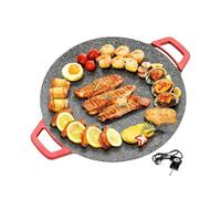 Generico Plancha eléctrica para uso interior, placa para cocción eléctrica en la cocina, parrilla para barbacoa al aire libre - Para cocina, casa, camping, restaurante, barbacoa interior y picnic al