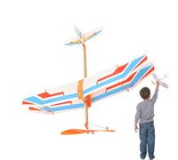 Genérico Planeador de Banda de Goma: Juguete Modelo de Kit de avión con Motor, de Vuelo de avión de Lanzamiento Realista | Accesorio de Juego Divertido al Aire Libre para educación aeronáutica
