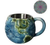 Genérico Planet Mug, Cute Astronaut Coffee Cup,Ceramic Cups for Women & Men, Novelty Aesthetic Drinkware for Tea, Milk, Wine & Beer, Aesthetic Decor Mug Room & Kitchen (Earth)