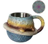 Genérico Planet Mug, Cute Astronaut Coffee Cup,Ceramic Cups for Women & Men, Novelty Aesthetic Drinkware for Tea, Milk, Wine & Beer, Aesthetic Decor Mug Room & Kitchen (Saturn)