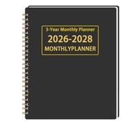 Genérico Planner 2026-2028 - Calendar Organizer Notebook With Structured Layouts | Paper Material With Monthly And Weekly Planning, Datebook For Scheduling Tasks Meetings Goals
