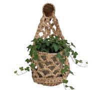 Generico Plant Hanger - Cotton Rope 32 x 16 cm | Space-Saving Boho Home Decor Wall-Mounted Plant Holder Flower Stand | Decorative Plants Accessory For Bedroom Living Room Kitchen Door Office Apartment
