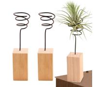 Genérico Plant Holder Rack - Artistic Wire Base, Sculptural Hanging Tier, Stable Desktop Mounting | Geometric Interior Decorating Feature, Sophisticated Showcase Unit Living Spaces Office Reception