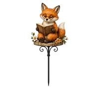 Genérico Plant Pot Figurines - Farmhouse Animal Reading Stakes Decoration,