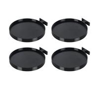 Genérico Plant Saucer - Wall Mount Flower Pot Holders, Floating Greenery Display Shelf, Modern Steel Ring Design, Vertical Indoor Garden Space Saver, Home Decor Botanical Accessory, 4 Pack Black