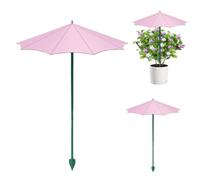 Generico Plant Shades For Outdoor Plants - 3 Pieces Small Sun Shade | Sombrilla de jardín de 26,5 cm con estaca para exteriores, patio, jardín, cama, maceta, balcón