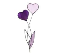 Genérico Plant Stake - Stainless Metal Heart Garden Decor | Love Shape, Colored Flower Pot Ornament | Outdoor Yard Decorative Stake For Romantic Gift and Home Plant Decoration