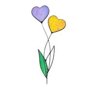 Genérico Plant Stake - Stainless Metal Heart Garden Decor | Love Shape, Colored Flower Pot Ornament | Outdoor Yard Decorative Stake For Romantic Gift and Home Plant Decoration