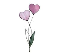 Genérico Plant Stake - Stainless Metal Heart Garden Decor | Love Shape, Colored Flower Pot Ornament | Outdoor Yard Decorative Stake For Romantic Gift and Home Plant Decoration