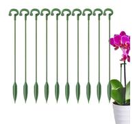 Genérico Plant Support Stakes - 10pcs Orchid Holder 17cm Iron | Garden Climbing Plant Support Rods | Potted Flower Stem Fixing Stakes For Orchids Bonsai Indoor Outdoor Protection Use